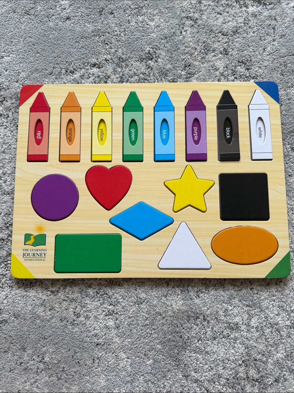 The Learning Journey Wooden Colors & Shapes Puzzle - Multicolor